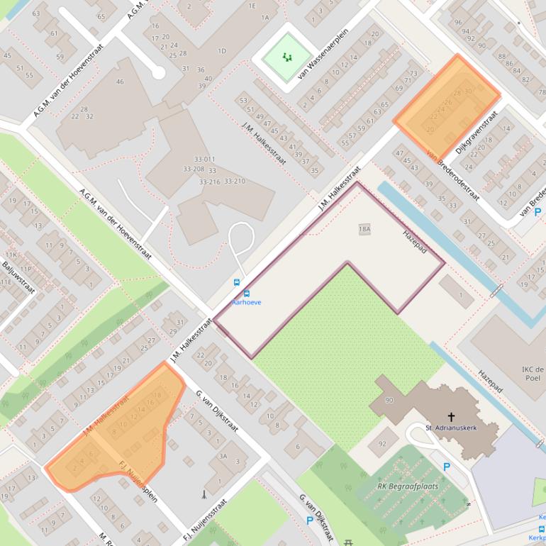 Kaart van postcodegebied 2461RS.