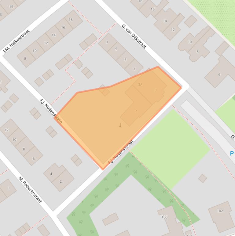 Kaart van postcodegebied 2461RW.