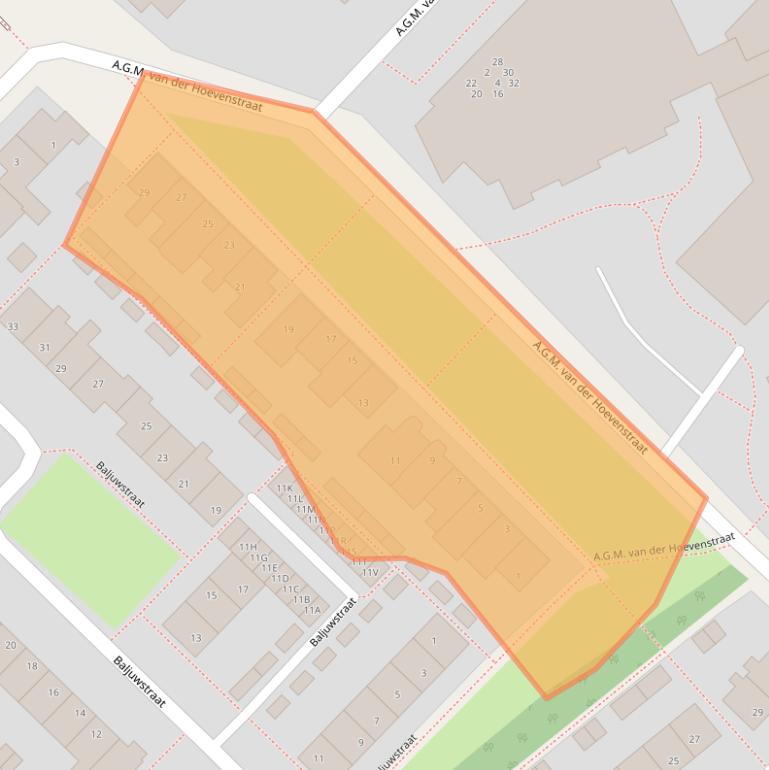 Kaart van postcodegebied 2461SB.