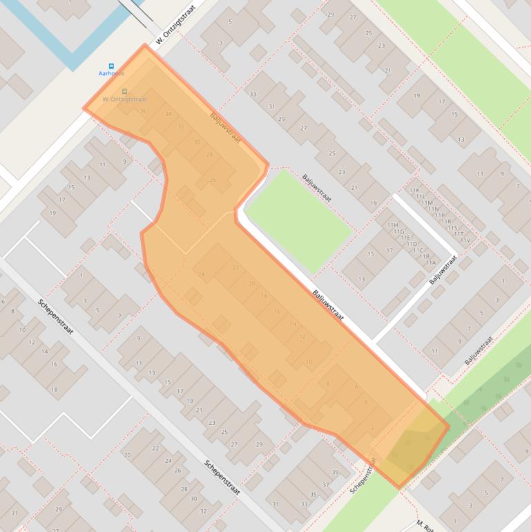 Kaart van postcodegebied 2461SL.