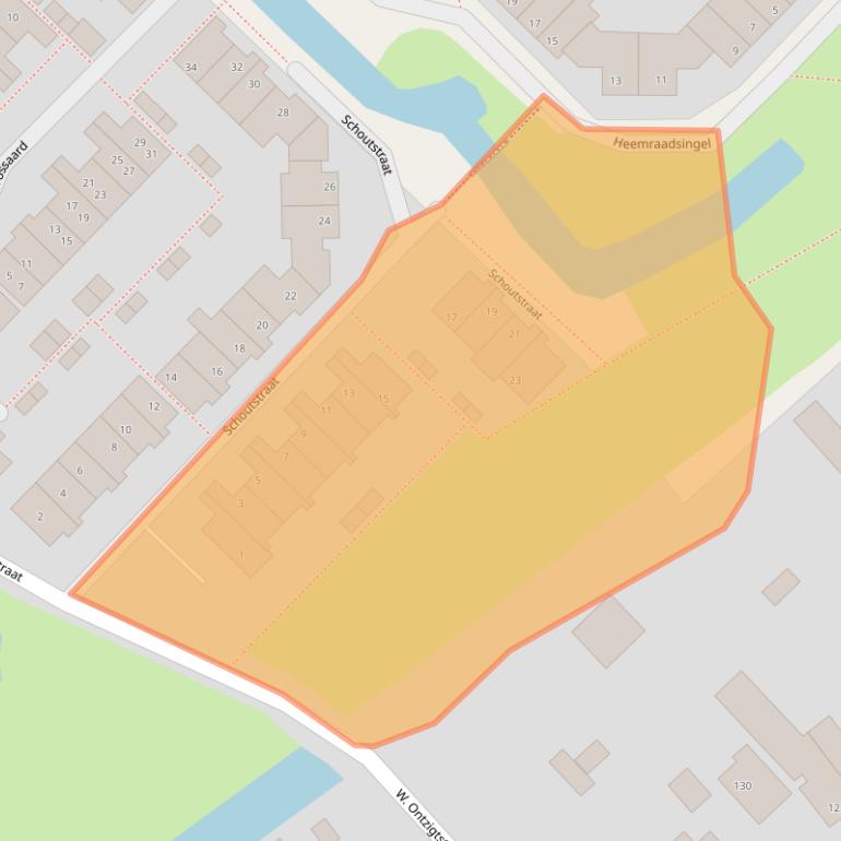 Kaart van postcodegebied 2461ST.