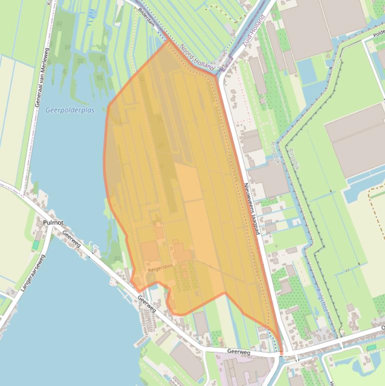 Kaart van postcodegebied 2461TV.