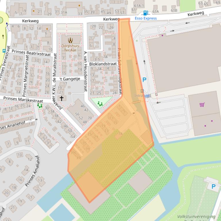 Kaart van postcodegebied 2461VM.