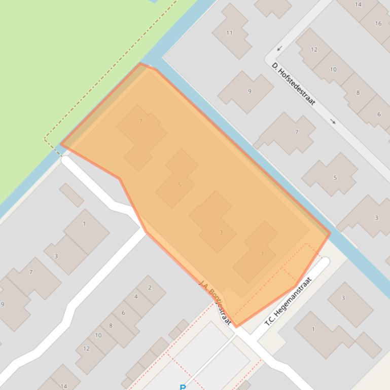 Kaart van postcodegebied 2461WB.