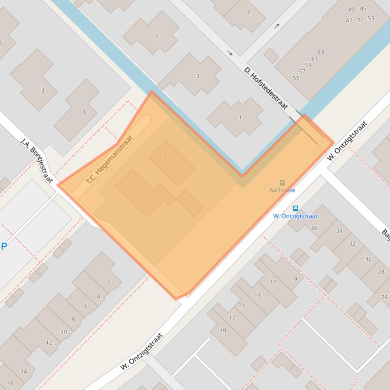 Kaart van postcodegebied 2461WC.