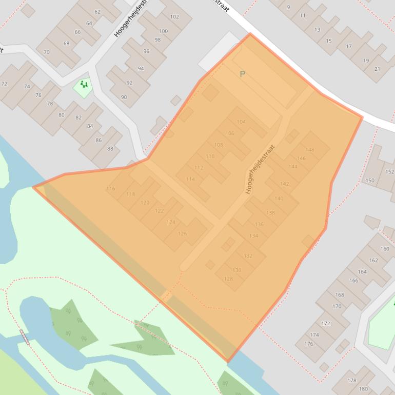 Kaart van postcodegebied 2461XH.