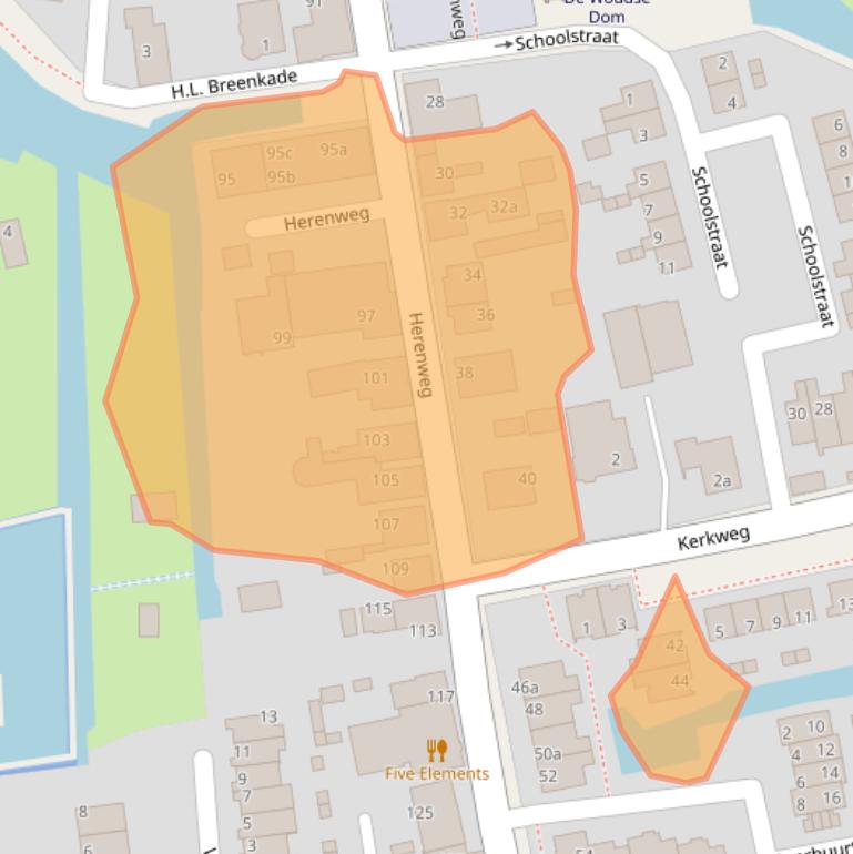 Kaart van postcodegebied 2465AD.