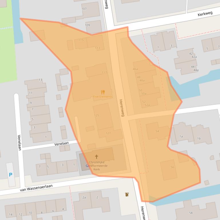 Kaart van postcodegebied 2465AE.