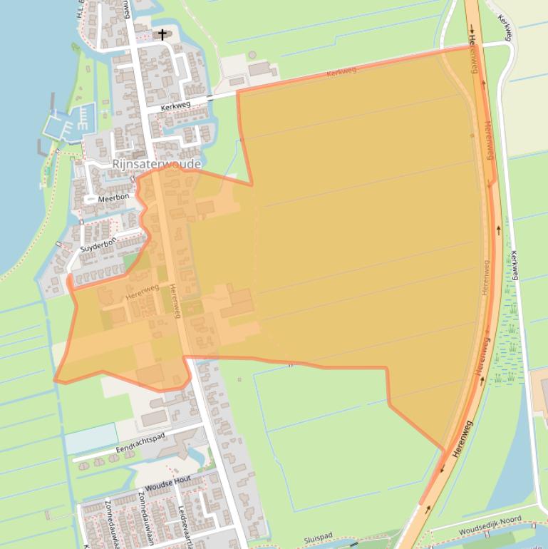 Kaart van postcodegebied 2465AG.