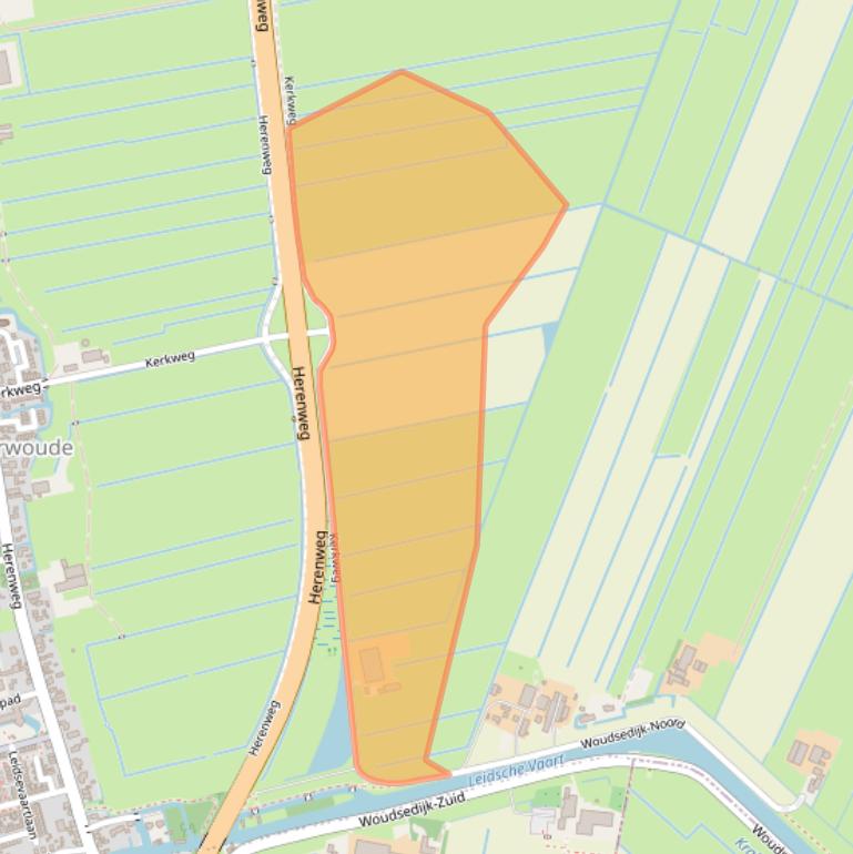 Kaart van postcodegebied 2465AT.