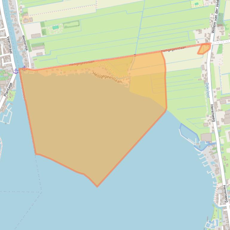 Kaart van postcodegebied 2465AX.