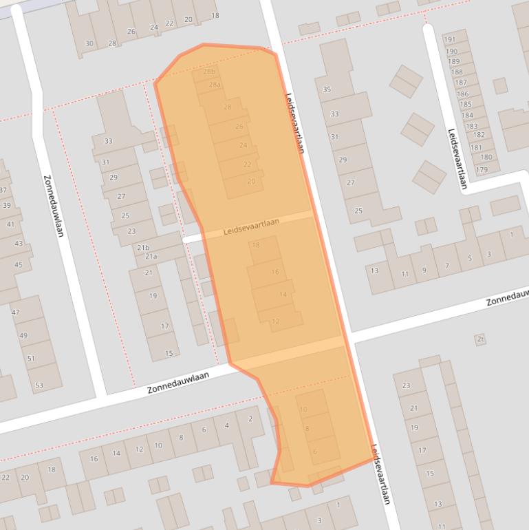 Kaart van postcodegebied 2465BE.