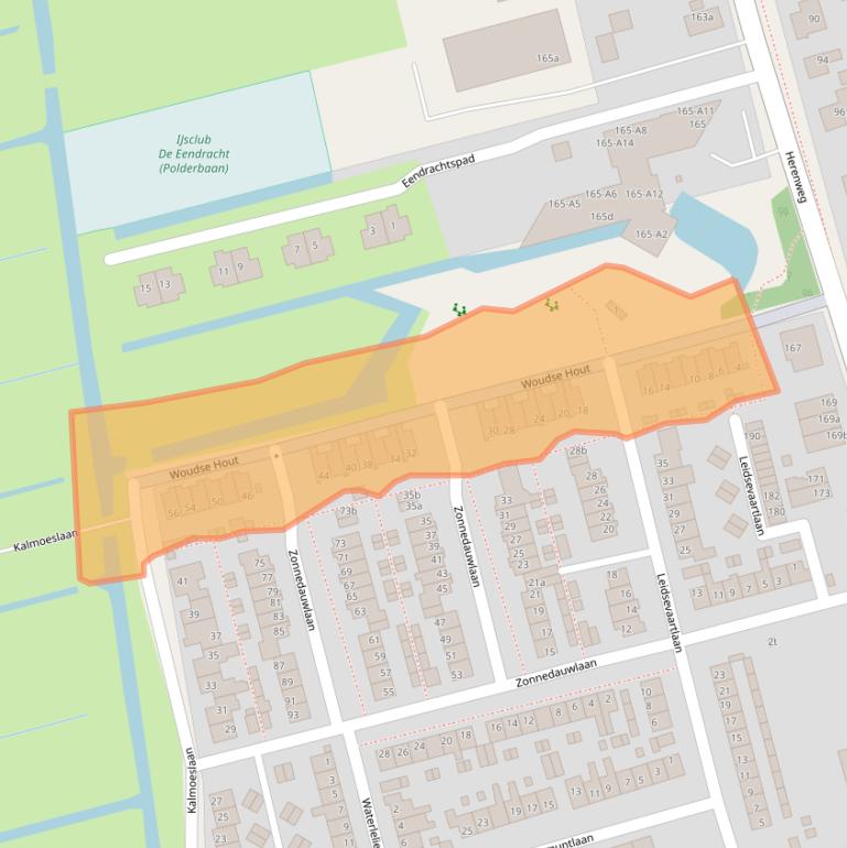 Kaart van postcodegebied 2465BN.
