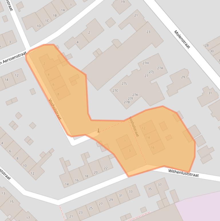 Kaart van postcodegebied 2471AE.