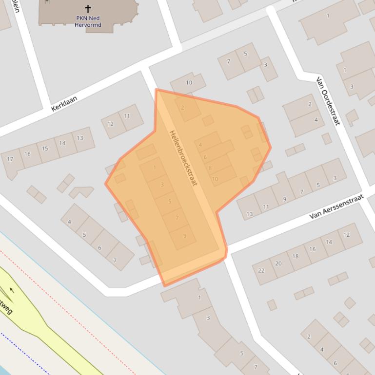 Kaart van postcodegebied 2471AH.