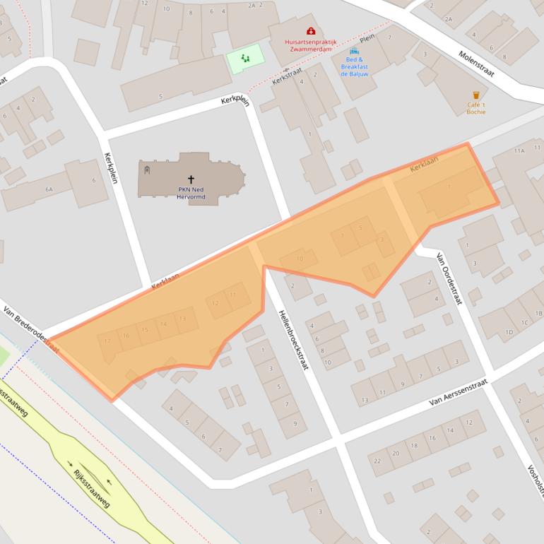 Kaart van postcodegebied 2471AK.