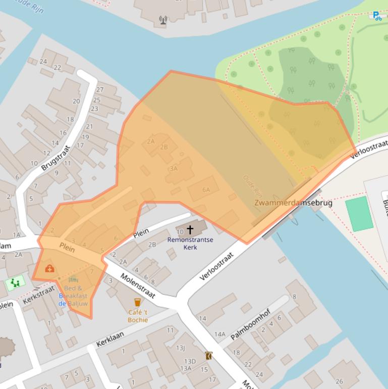 Kaart van postcodegebied 2471AN.