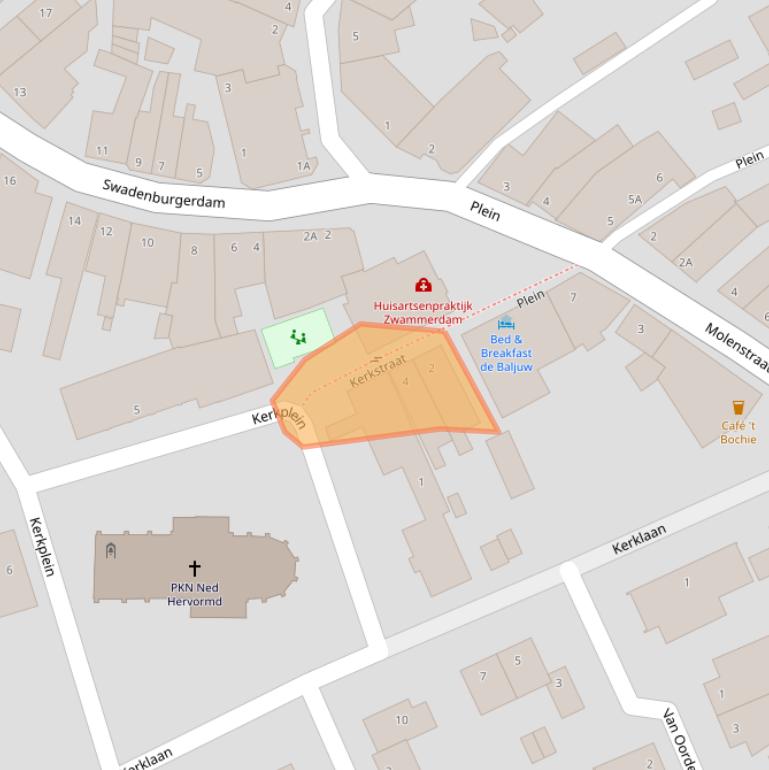 Kaart van postcodegebied 2471AP.