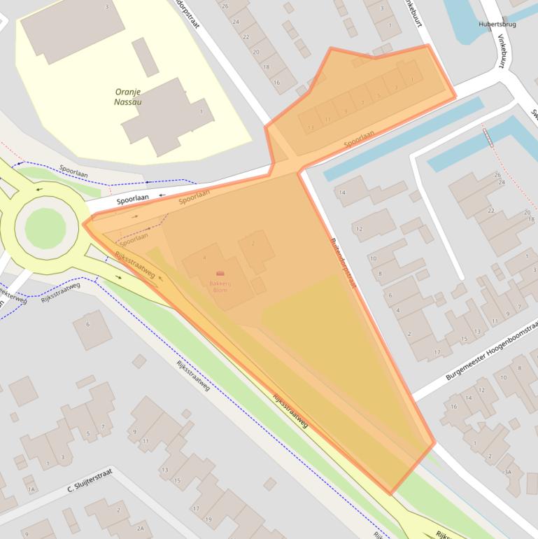 Kaart van postcodegebied 2471AV.