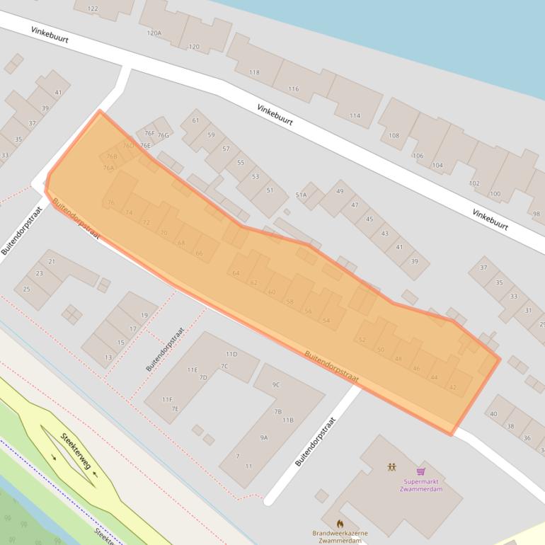 Kaart van postcodegebied 2471AZ.