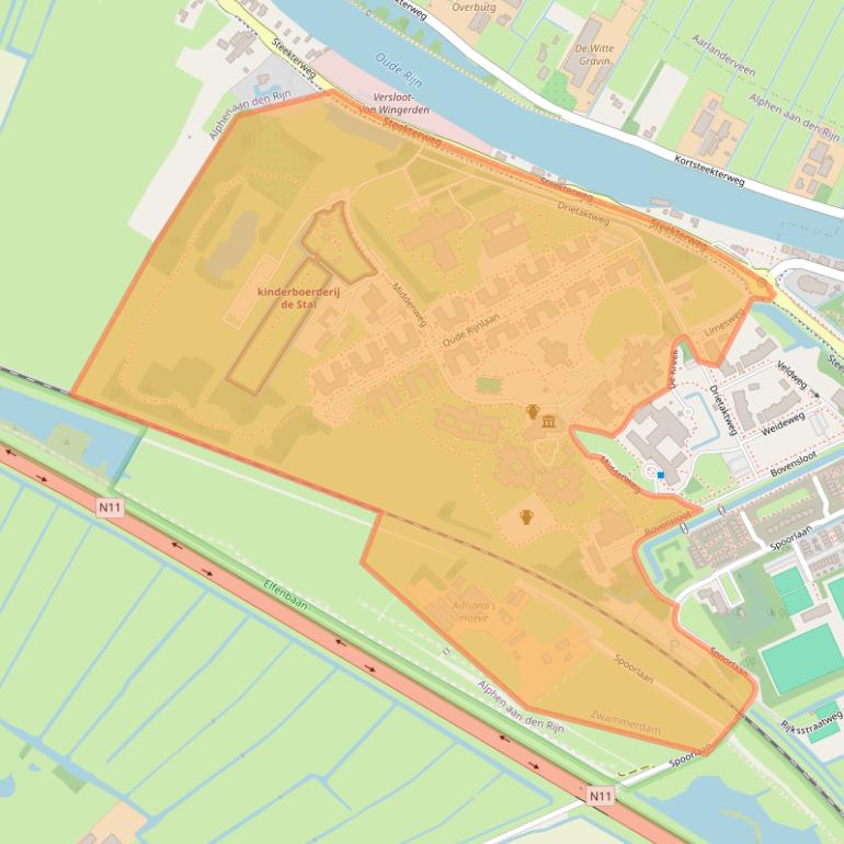 Kaart van postcodegebied 2471PD.