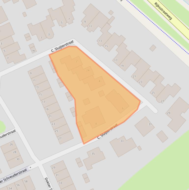 Kaart van postcodegebied 2471PN.