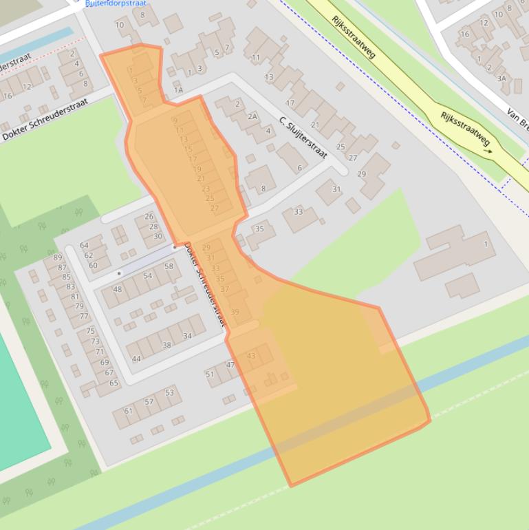 Kaart van postcodegebied 2471PP.