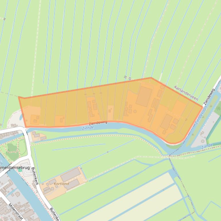 Kaart van postcodegebied 2471PZ.