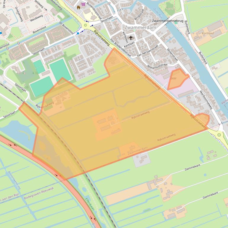 Kaart van postcodegebied 2471XE.