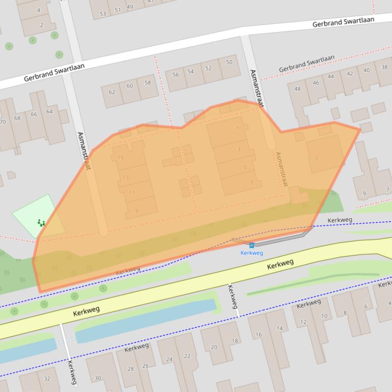 Kaart van postcodegebied 2481AG.