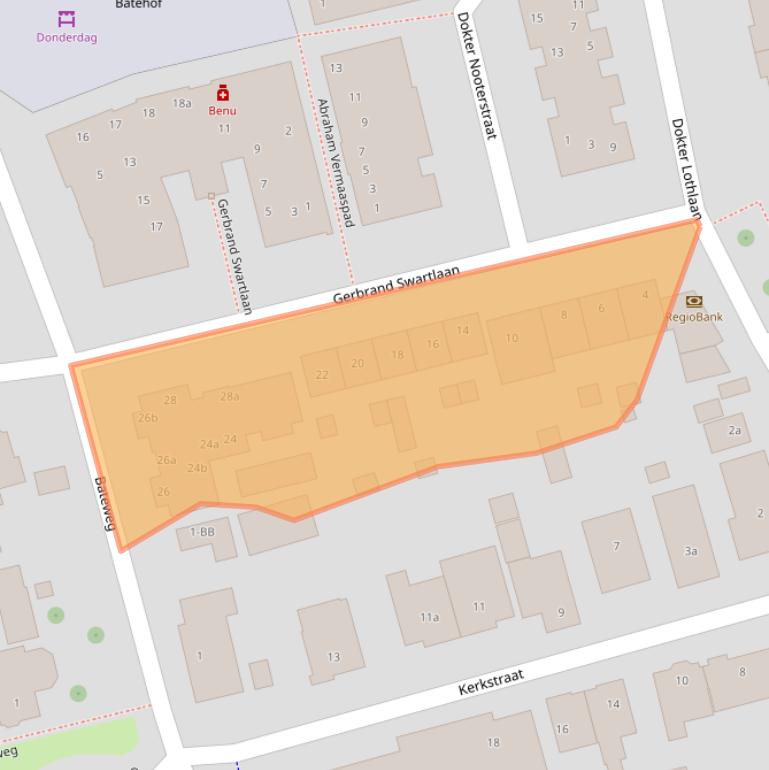 Kaart van postcodegebied 2481AJ.