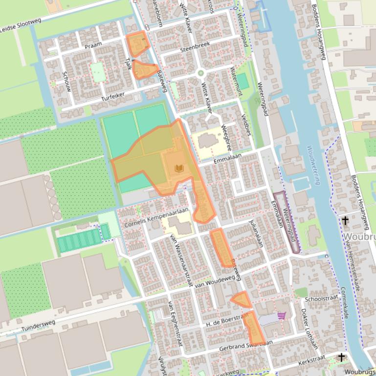 Kaart van postcodegebied 2481AN.