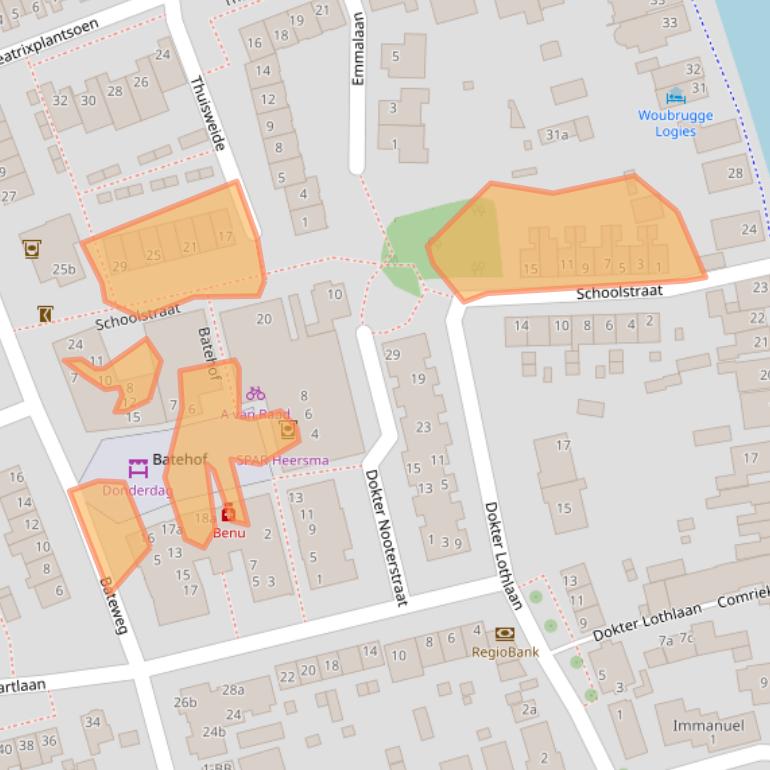 Kaart van postcodegebied 2481AP.