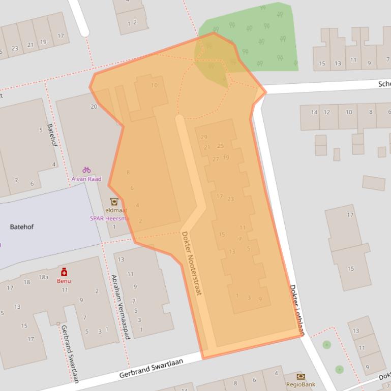 Kaart van postcodegebied 2481AV.