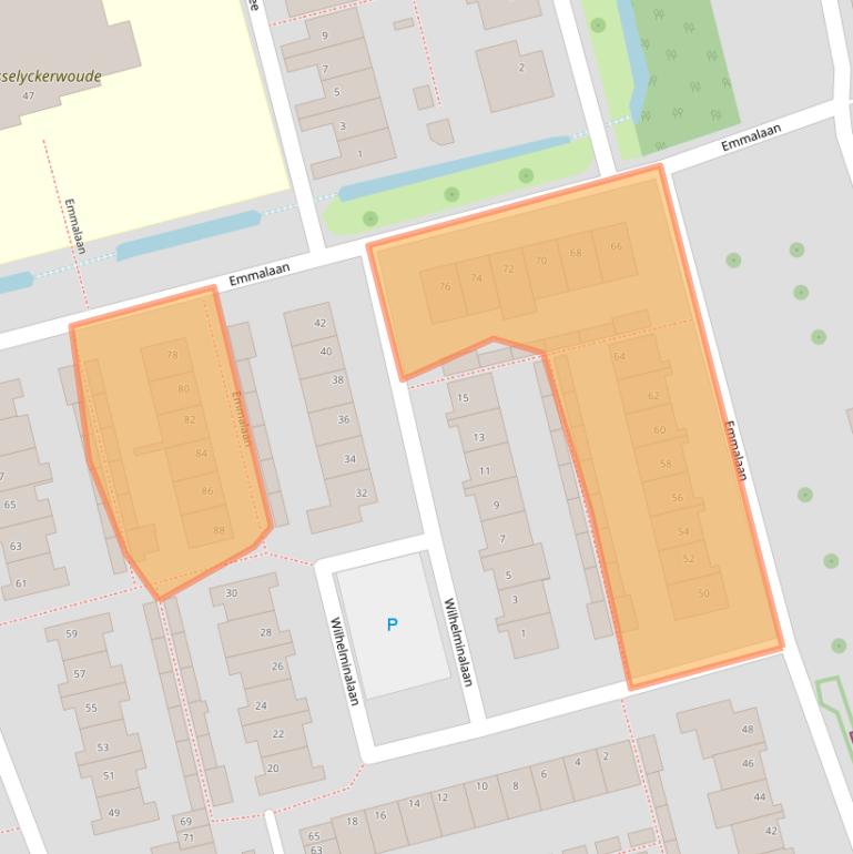 Kaart van postcodegebied 2481BB.