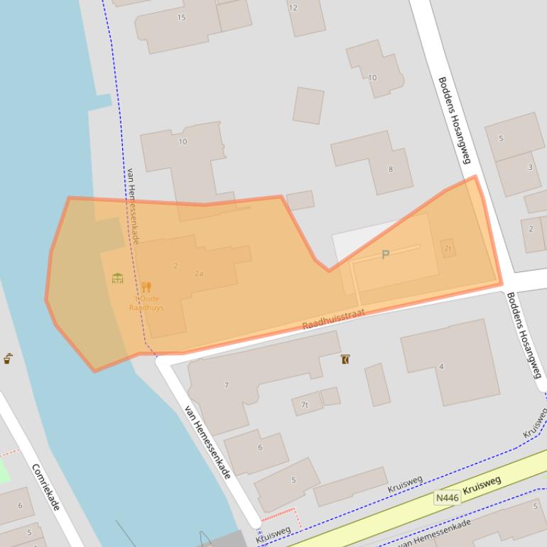 Kaart van postcodegebied 2481BE.