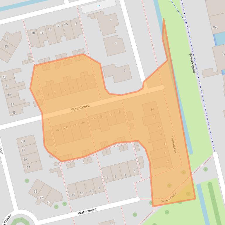 Kaart van postcodegebied 2481CH.