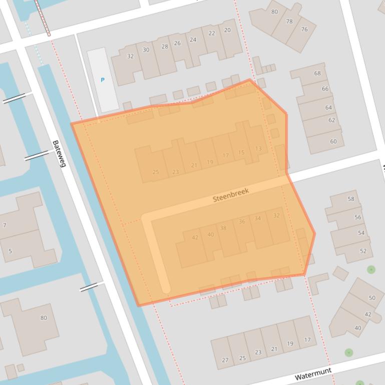 Kaart van postcodegebied 2481CJ.