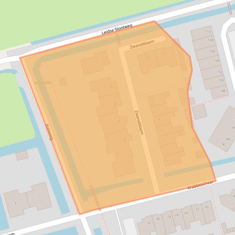 Kaart van postcodegebied 2481CN.