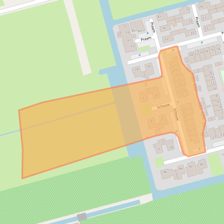 Kaart van postcodegebied 2481CP.