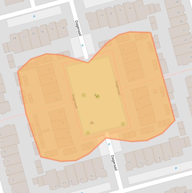 Kaart van postcodegebied 2481CR.