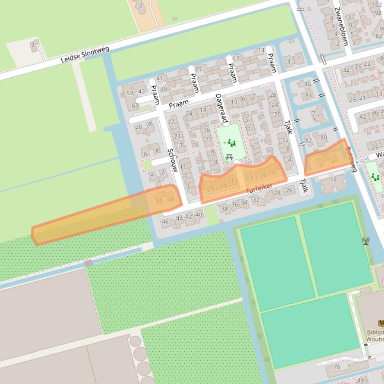 Kaart van postcodegebied 2481CT.