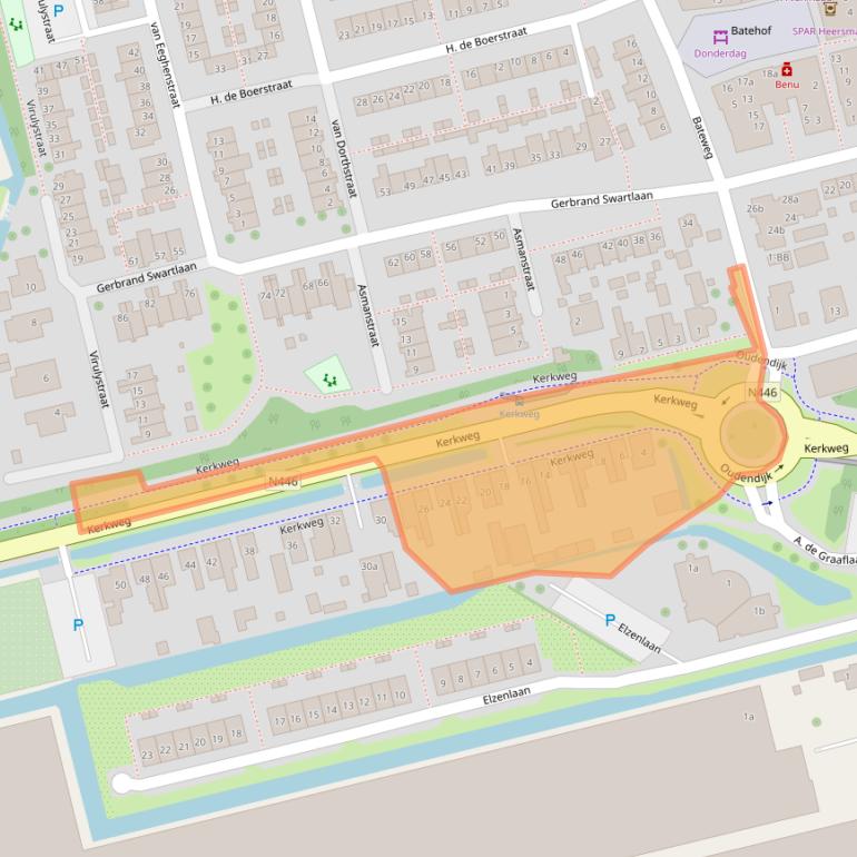 Kaart van postcodegebied 2481KC.