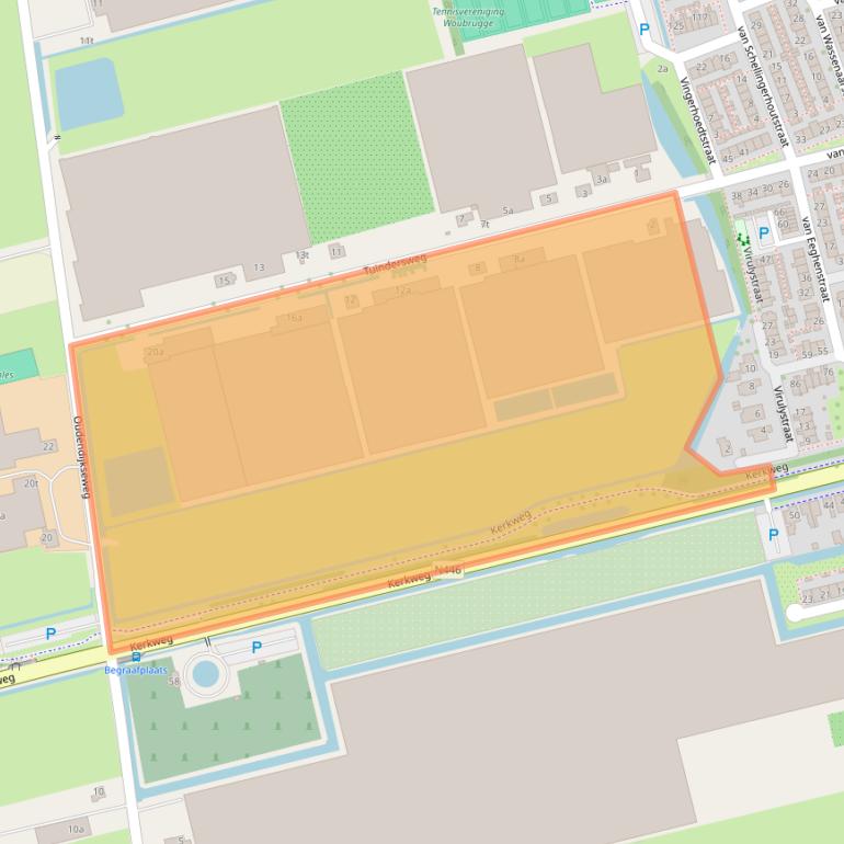 Kaart van postcodegebied 2481KK.