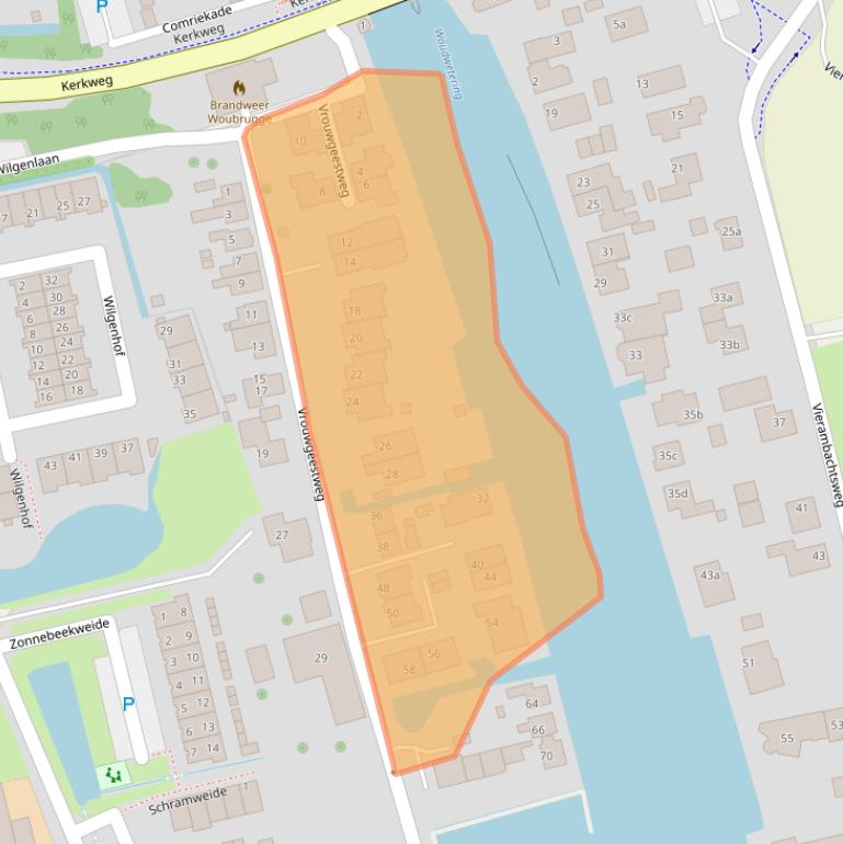 Kaart van postcodegebied 2481KN.
