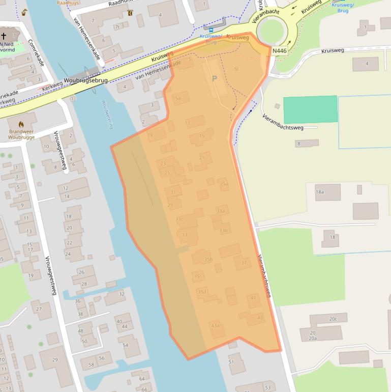 Kaart van postcodegebied 2481KR.