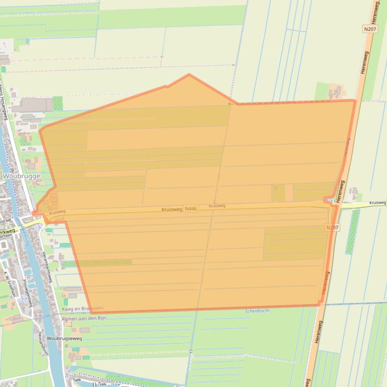 Kaart van postcodegebied 2481KV.