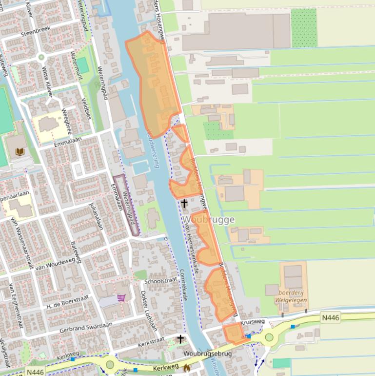 Kaart van postcodegebied 2481KZ.