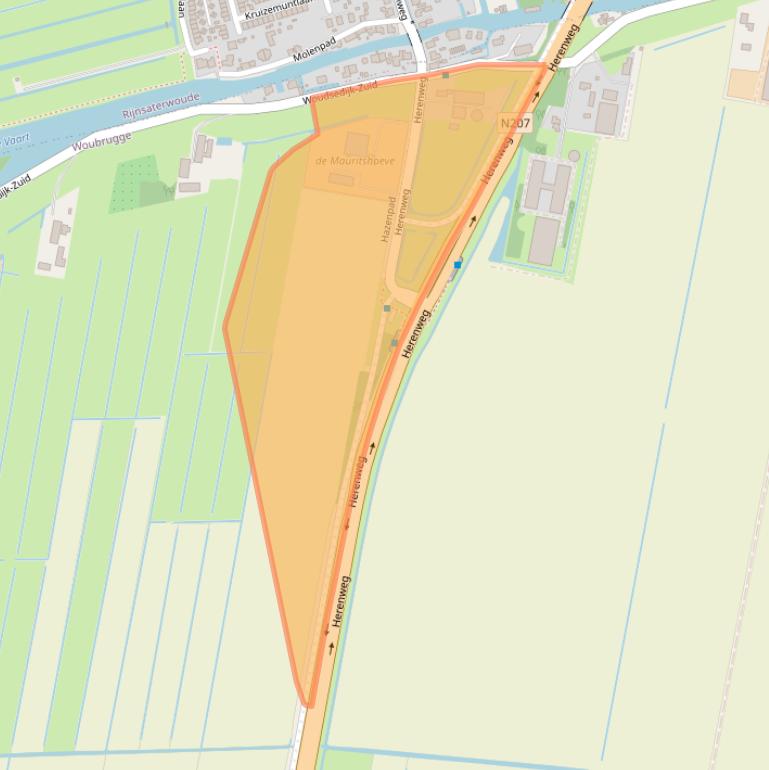 Kaart van postcodegebied 2481NC.