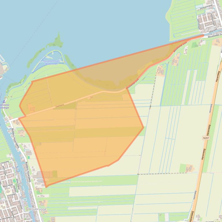 Kaart van postcodegebied 2481ND.